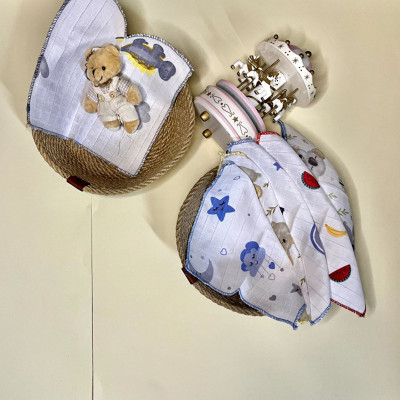 Desenli 6'lı ağız mendili